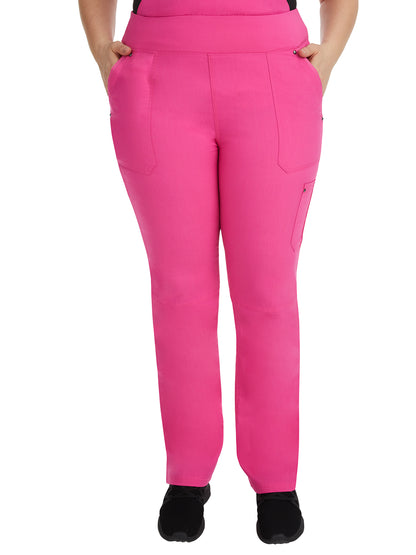 Women's Yoga Waistband Pant - 9133 - Shocking Pink