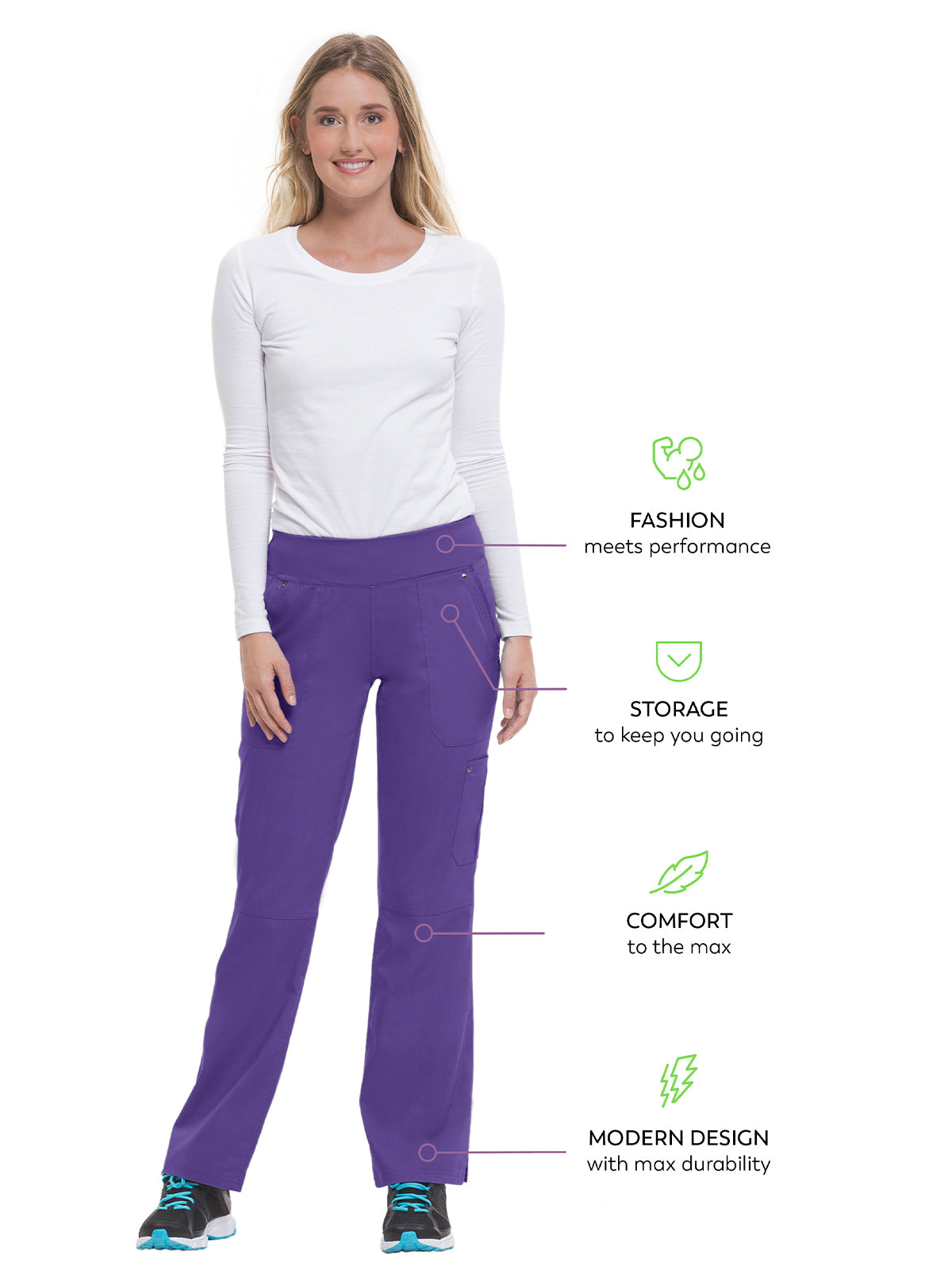 Women's Yoga Waistband Pant - 9133 - True Grape