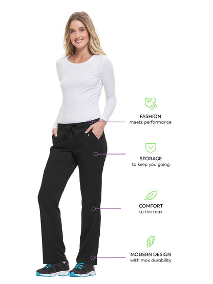 Women's Elastic Waistband Pant - 9139 - Black