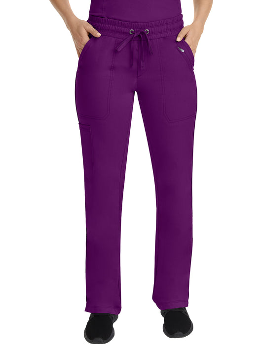 Women's Elastic Waistband Pant - 9139 - Eggplant