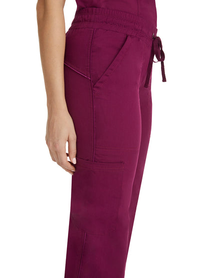 Women's Elastic Waistband Pant - 9139 - Wine