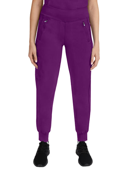 Women's Yoga Waistband Pant - 9233 - Eggplant