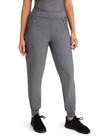 Women's Yoga Waistband Pant - 9233 - Heather Grey