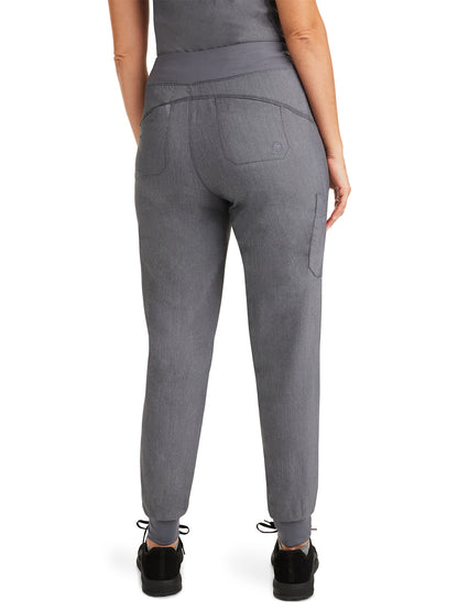 Women's Yoga Waistband Pant - 9233 - Heather Grey