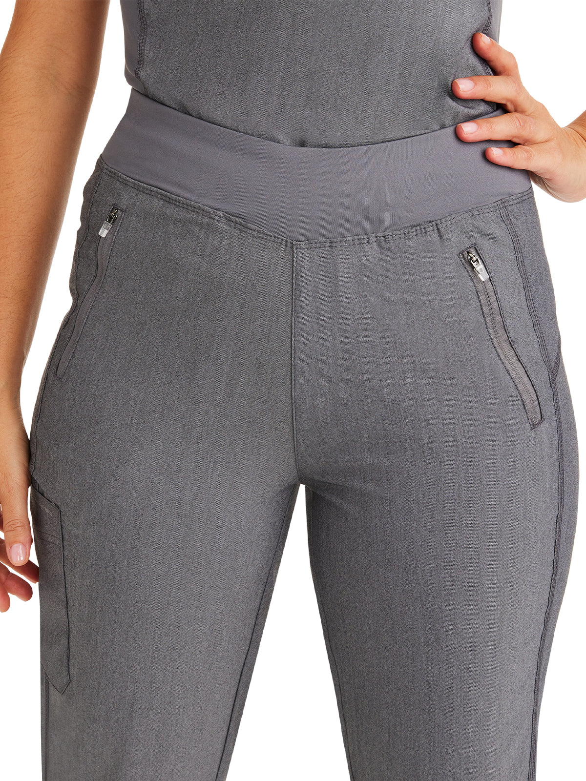 Women's Yoga Waistband Pant - 9233 - Heather Grey