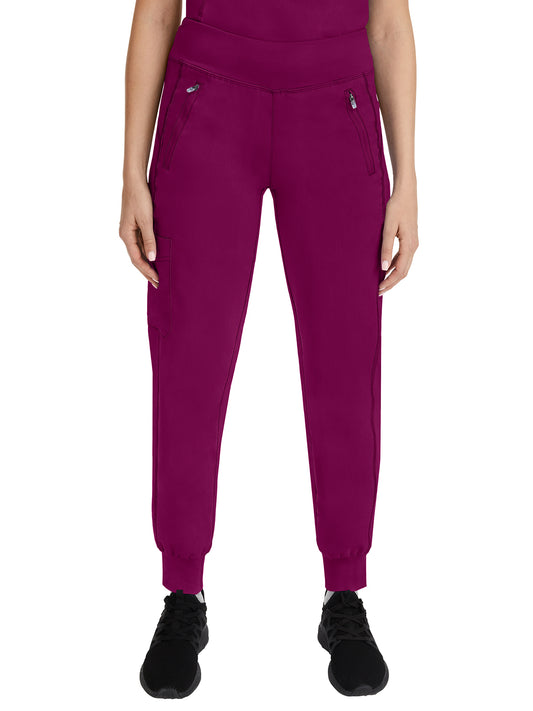 Women's Yoga Waistband Pant - 9233 - Wine