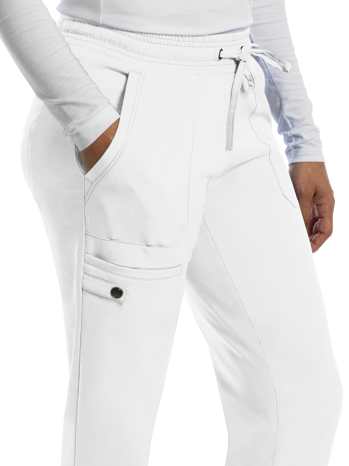 Women's Four-Way Stretch Fabric Pant - 9575 - White