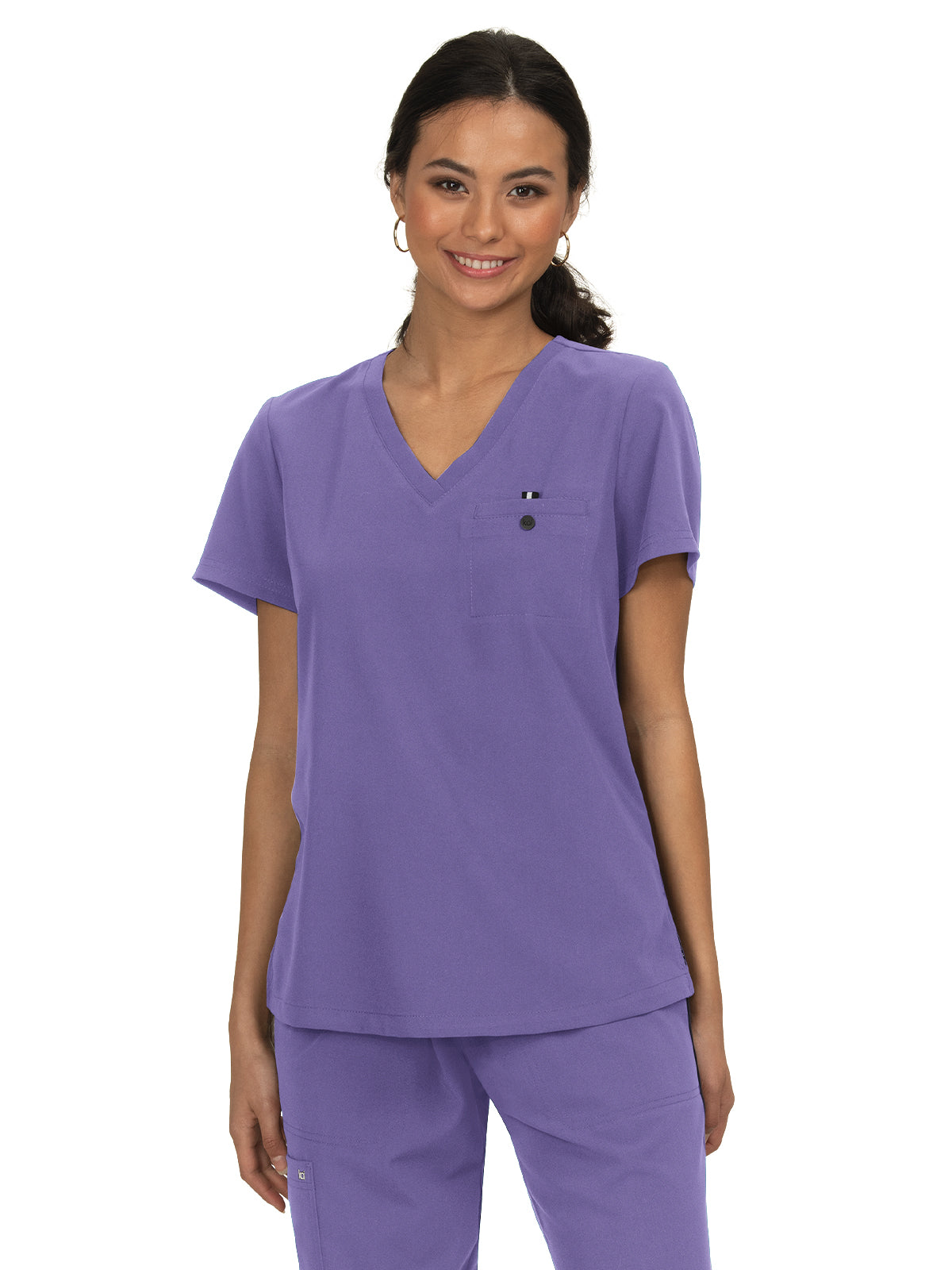 Women's 1-Pocket Tuck-In Ready to Work Scrub Top - 1010 - Wisteria