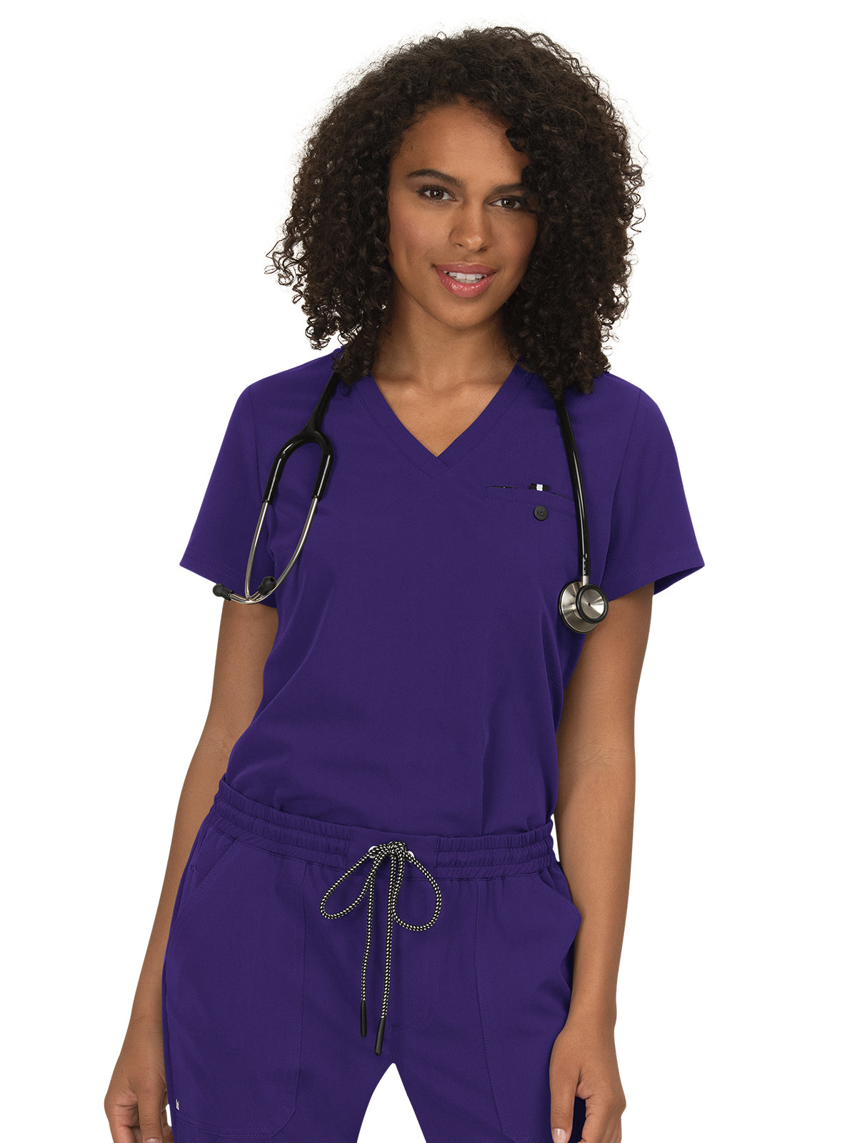 Women's 1-Pocket Tuck-In Ready to Work Scrub Top - 1010 - Grape