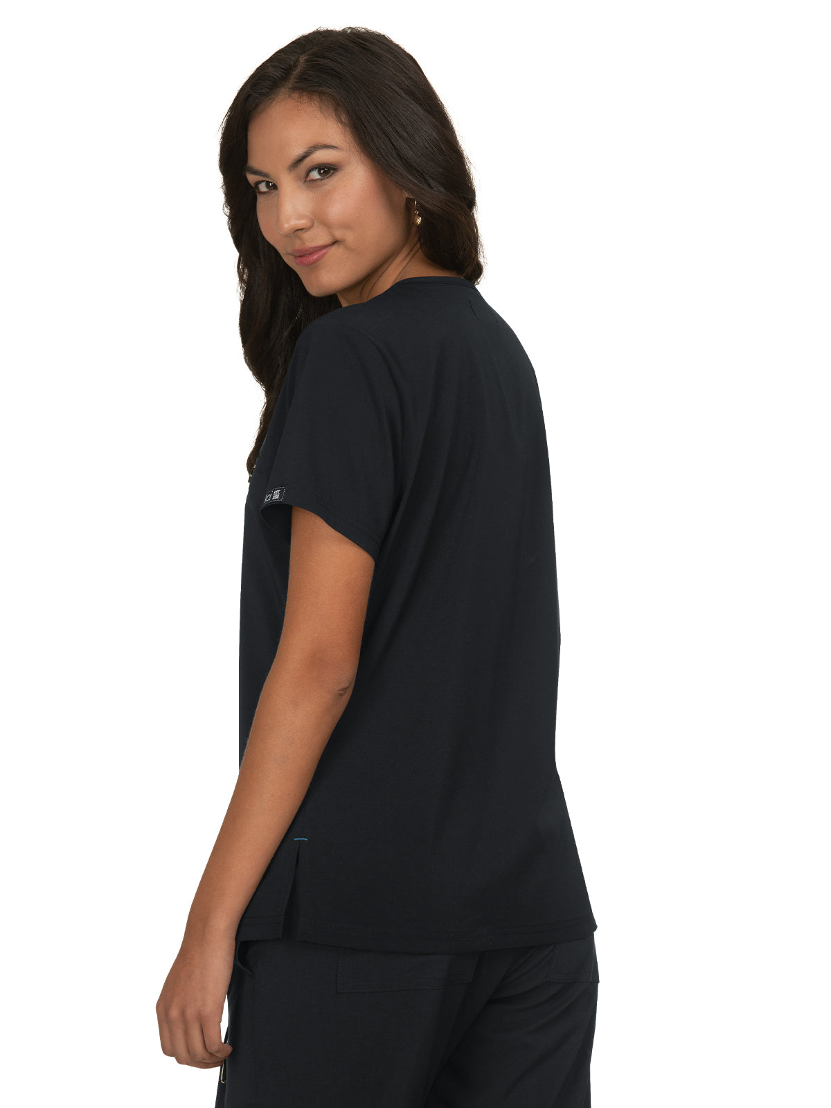 Women's 1-Pocket Tuck-In Kade Scrub Top - 1011 - Black