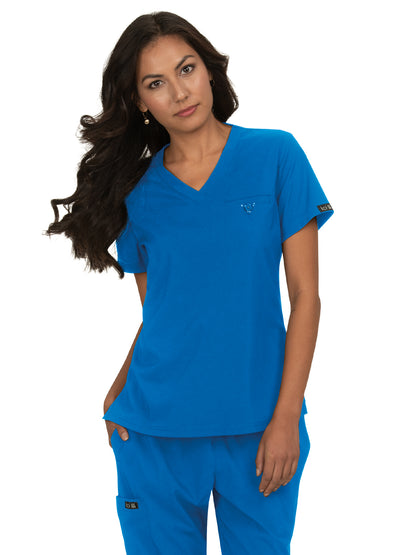 Women's 1-Pocket Tuck-In Kade Scrub Top - 1011 - Royal Blue