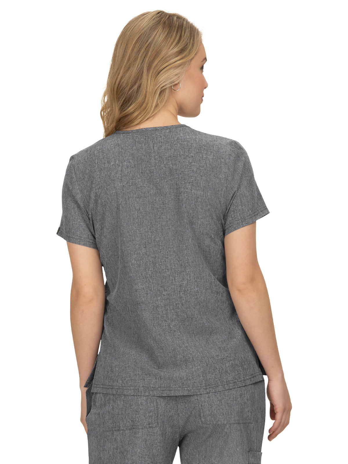 Women's 1-Pocket Tuck-In Kade Scrub Top - 1011 - Heather Grey