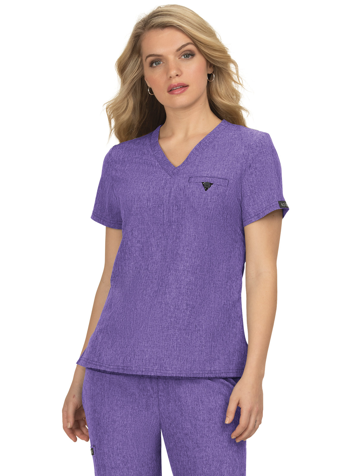 Women's 1-Pocket Tuck-In Kade Scrub Top - 1011 - Heather Wisteria