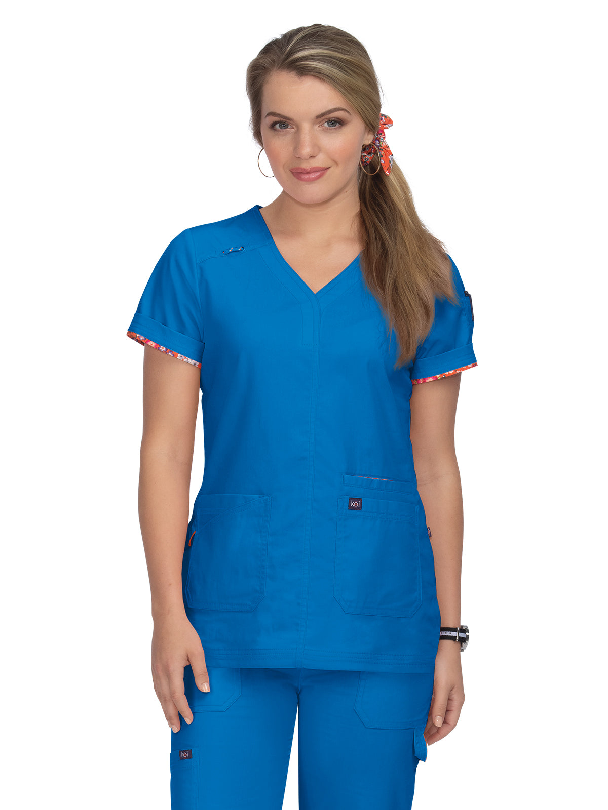 Women's Breathable Stretch Liv Scrub Top - 1043 - Royal Blue