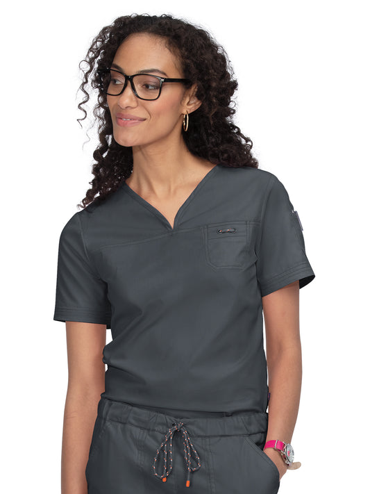 Women's Durable Breathable Stretch Georgia Scrub Top - 1059 - Charcoal