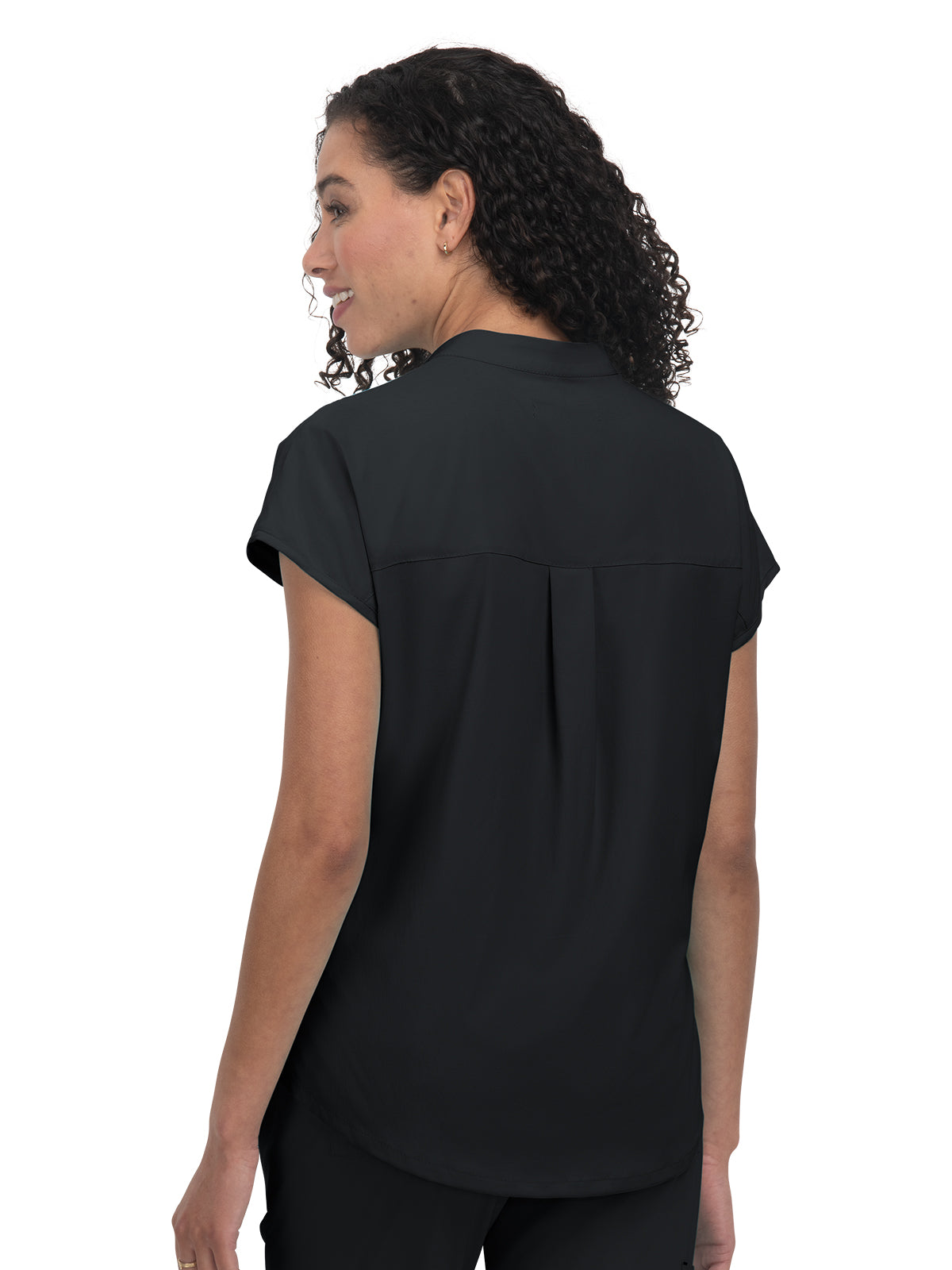 Women's 1-Pocket Stretch Tuck-In Ari Scrub Top - 1093 - Black