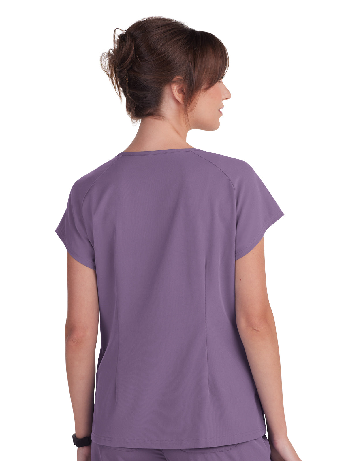 Women's Heart-Shaped Neckline Meadow Scrub Top - 1120 - Dusty Grape