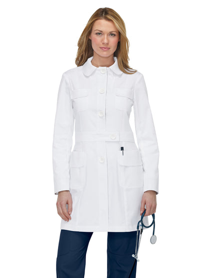 Women's Four-Pocket Geneva Lab Coat - 408 - White