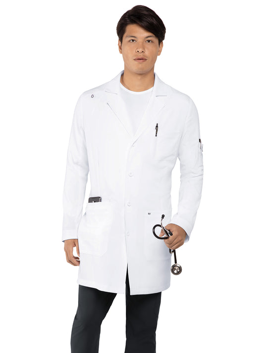 Men's 5-Pocket 38" Stretch Lab Coat - 456 - White