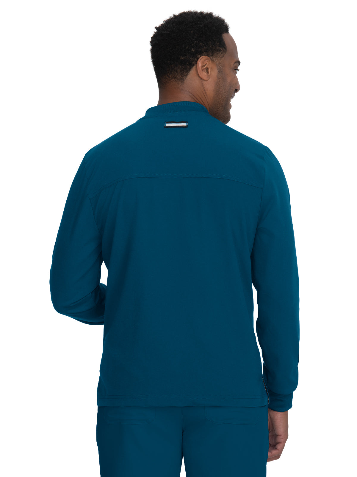 Men's 5-Pocket Zipper Front Ready Set Go Scrub Jacket - 460 - Caribbean Blue