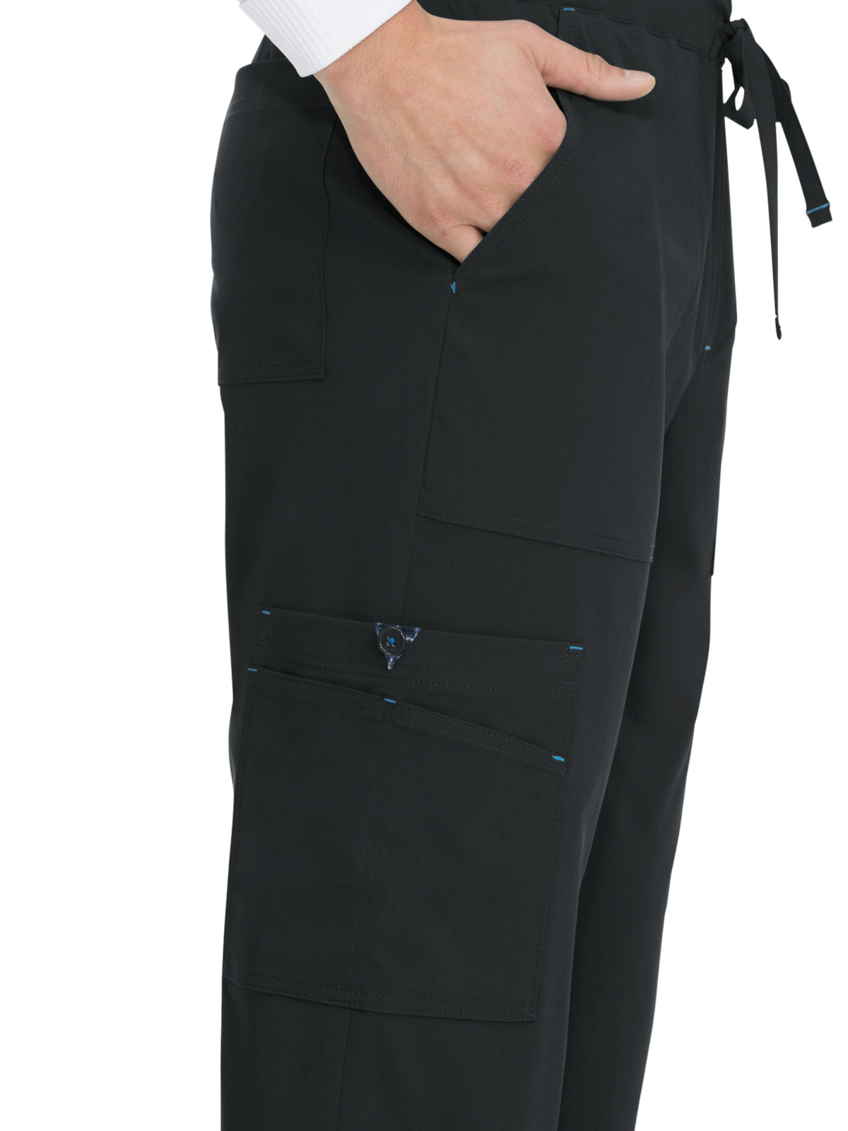 Men's 7-Pocket Stretch Luke Scrub Pant - 605 - Black