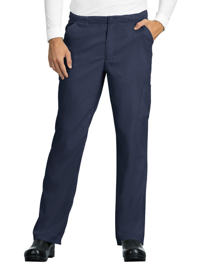 Men's 6-Pocket Slim Leg Stretch Discovery Scrub Pant - 606 - Navy