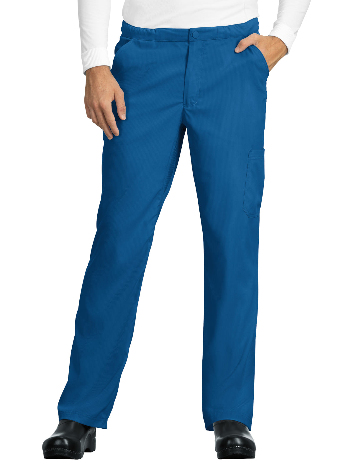 Men's 6-Pocket Slim Leg Stretch Discovery Scrub Pant - 606 - Royal Blue