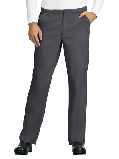 Men's 6-Pocket Slim Leg Stretch Discovery Scrub Pant - 606 - Charcoal