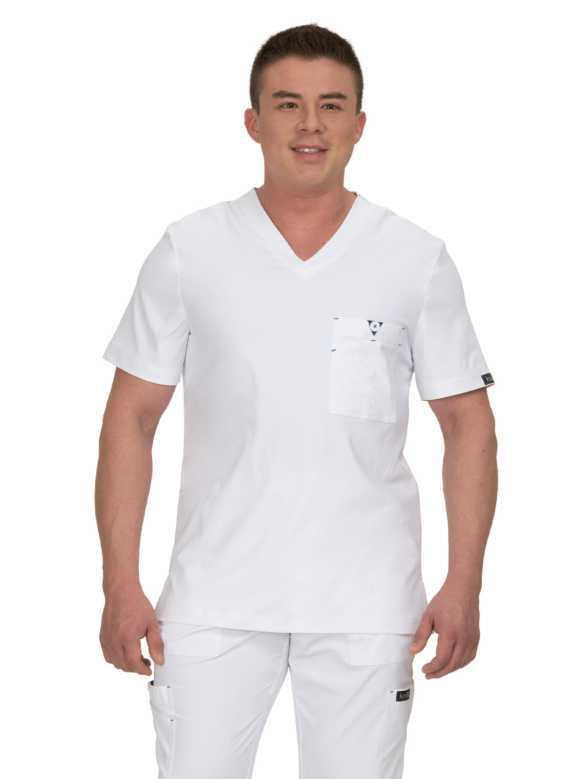 Men's 1-Pocket Tuck-In Bryan Scrub Top - 668 - White