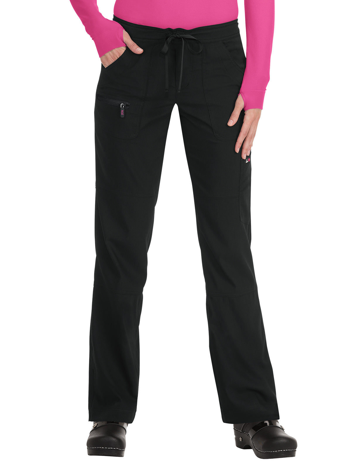 Women's 6-Pocket Stretch Extra Petite Peace Scrub Pant - 721XP - Black