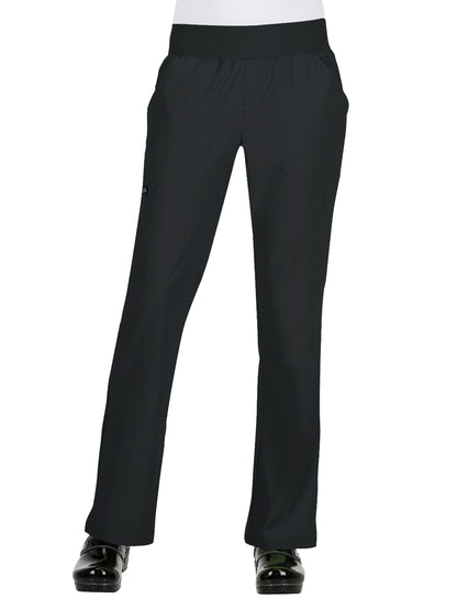 Women's 6-Pocket Yoga-Style Laurie Scrub Pant - 732 - Black