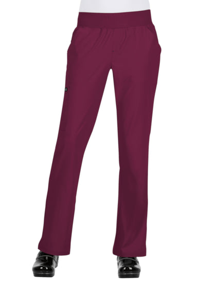 Women's 6-Pocket Yoga-Style Laurie Scrub Pant - 732 - Wine