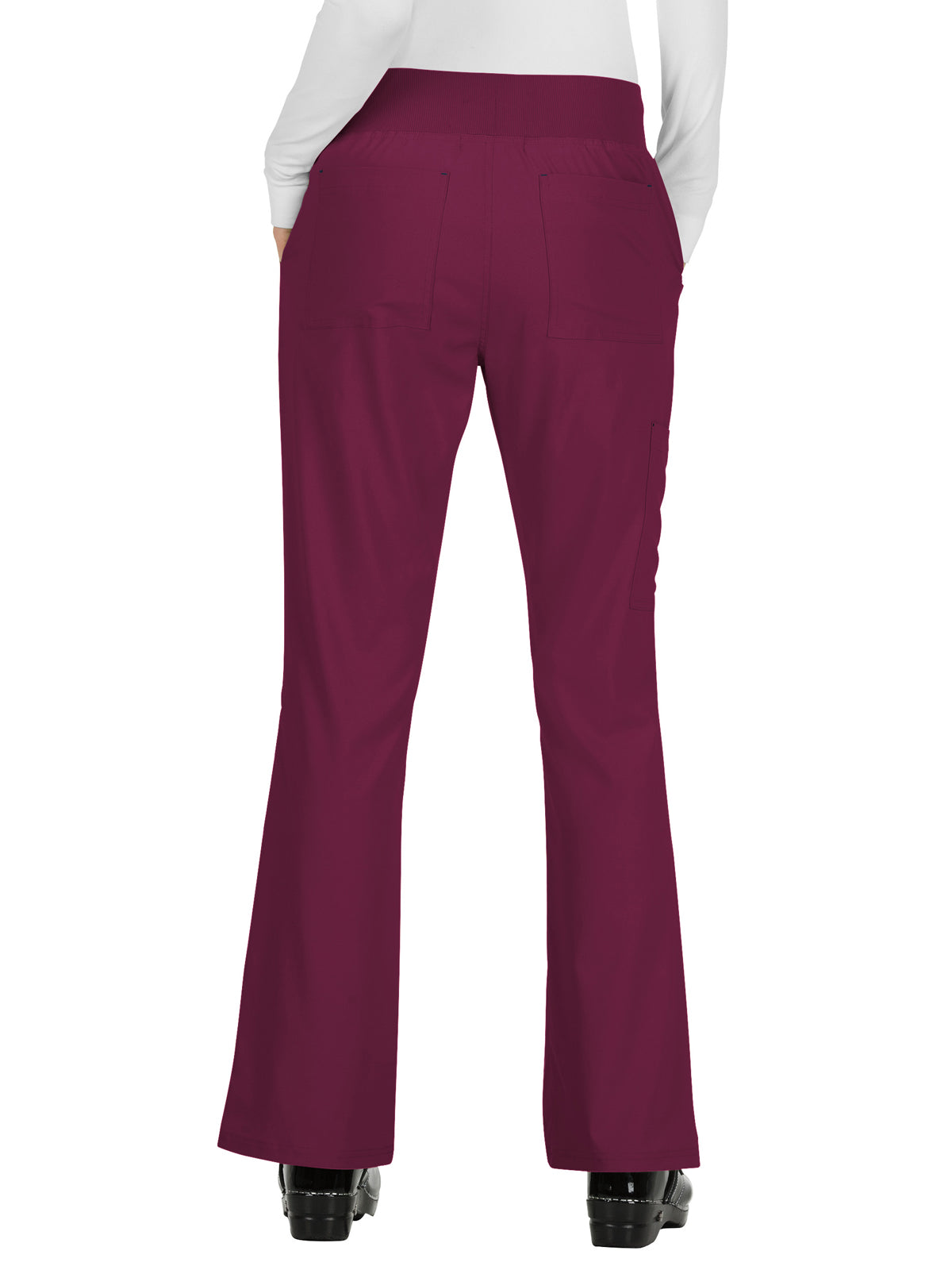 Women's 6-Pocket Yoga-Style Laurie Scrub Pant - 732 - Wine