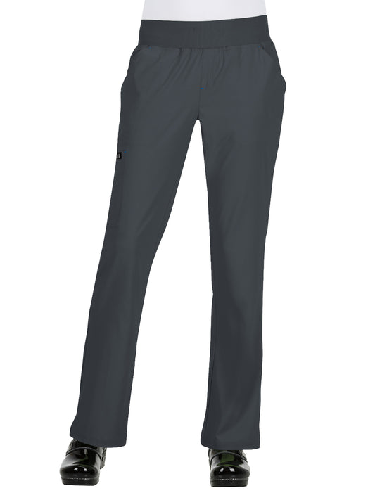 Women's 6-Pocket Yoga-Style Laurie Scrub Pant - 732 - Charcoal