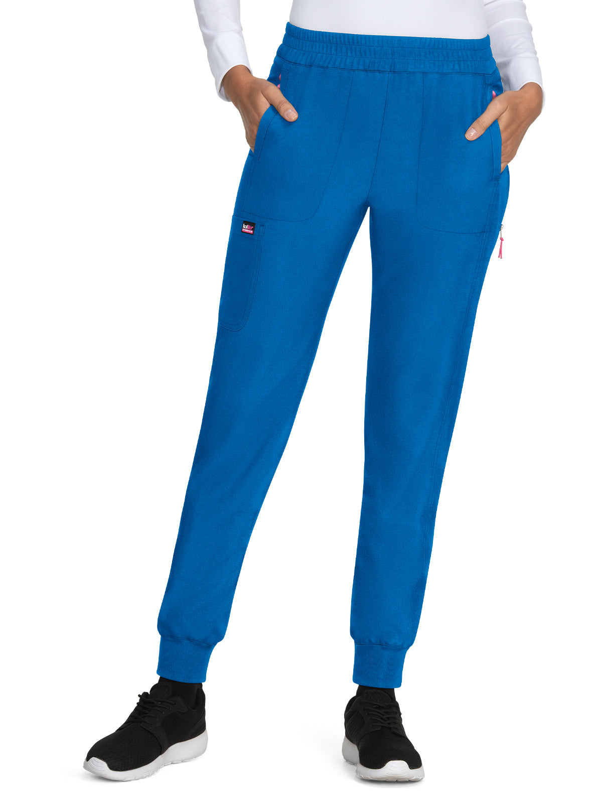 Women's 7-Pocket Easy Fit Elastic Waist Jogger Power Scrub Pant - 748 - Royal Blue