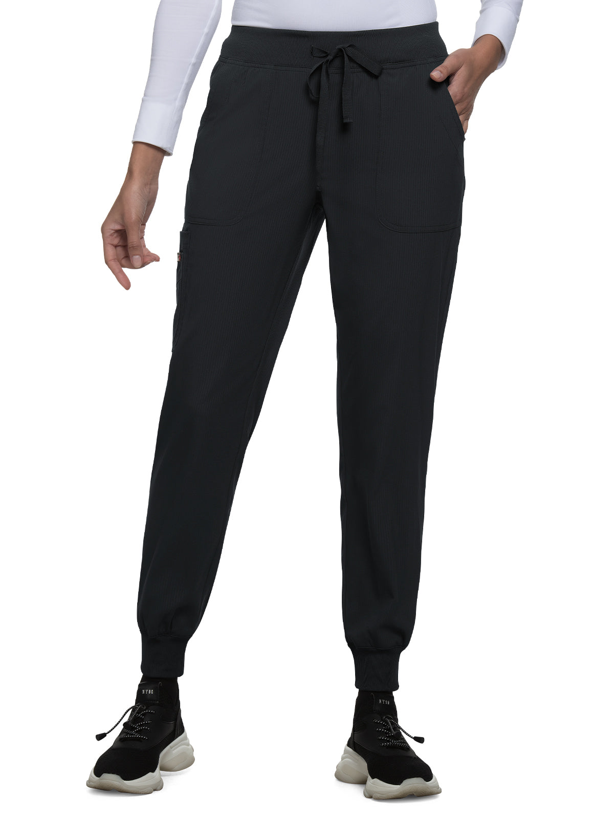 Women's 6-Pocket Stretch Jogger Fierce Scrub Pant - 750 - Black