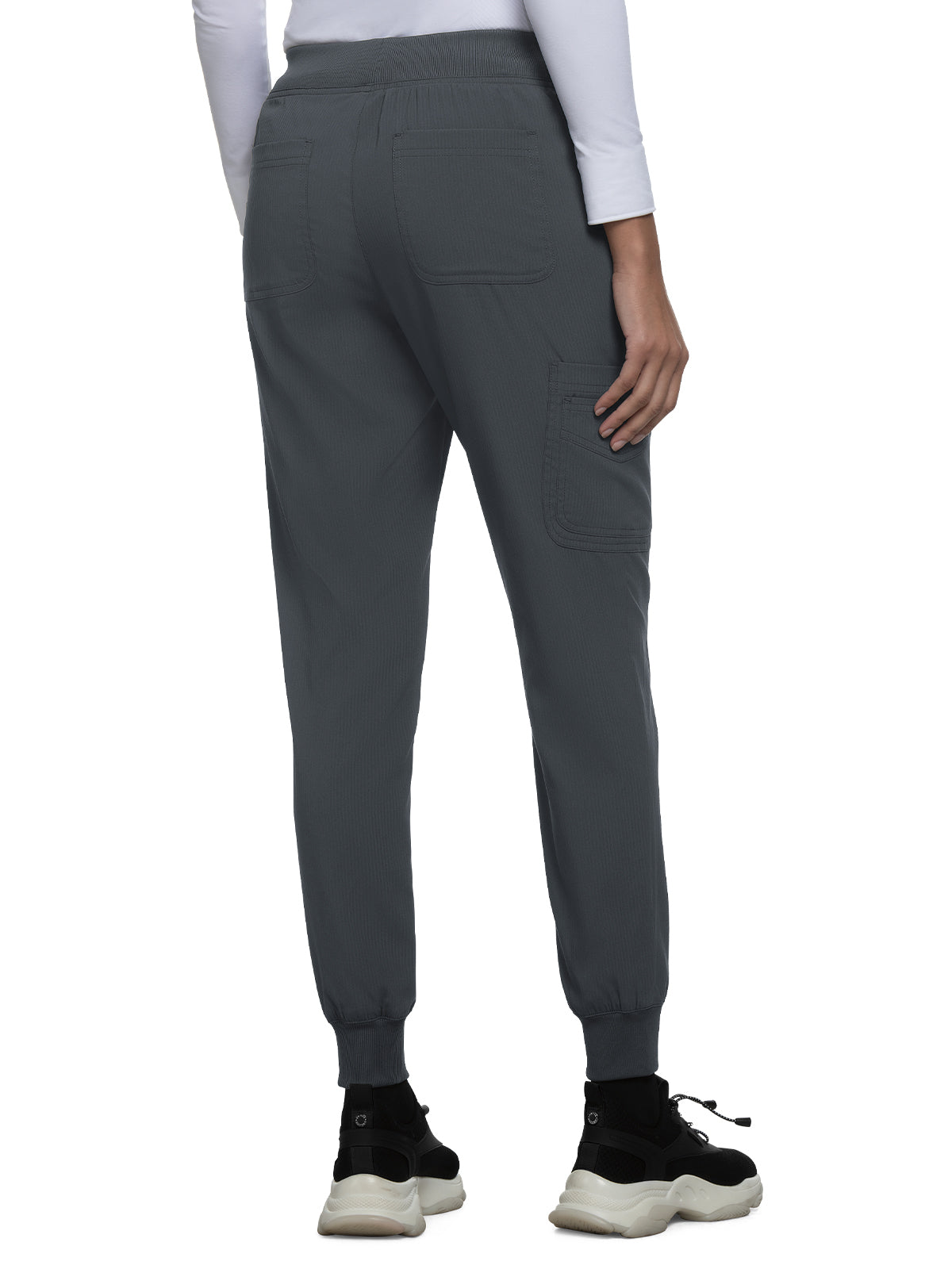 Women's 6-Pocket Stretch Jogger Fierce Scrub Pant - 750 - Charcoal