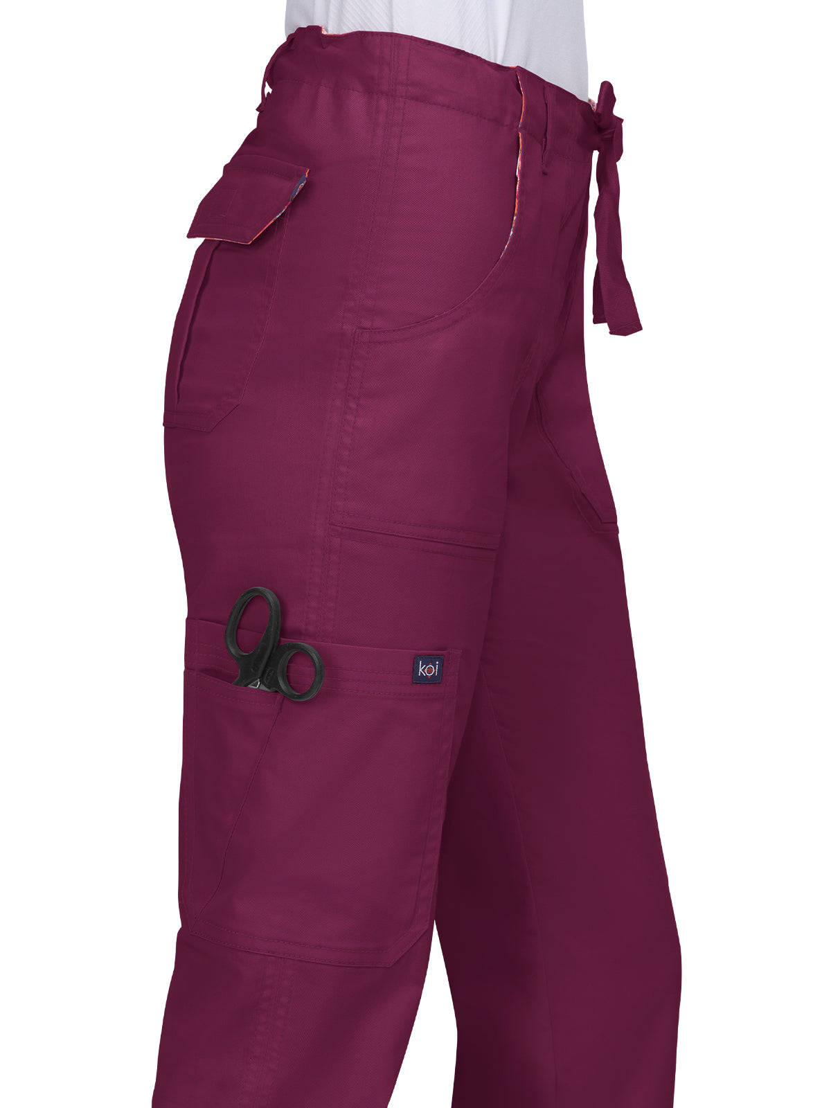 Women's 8-Pocket Cargo Sydney Scrub Pant - 753 - Wine