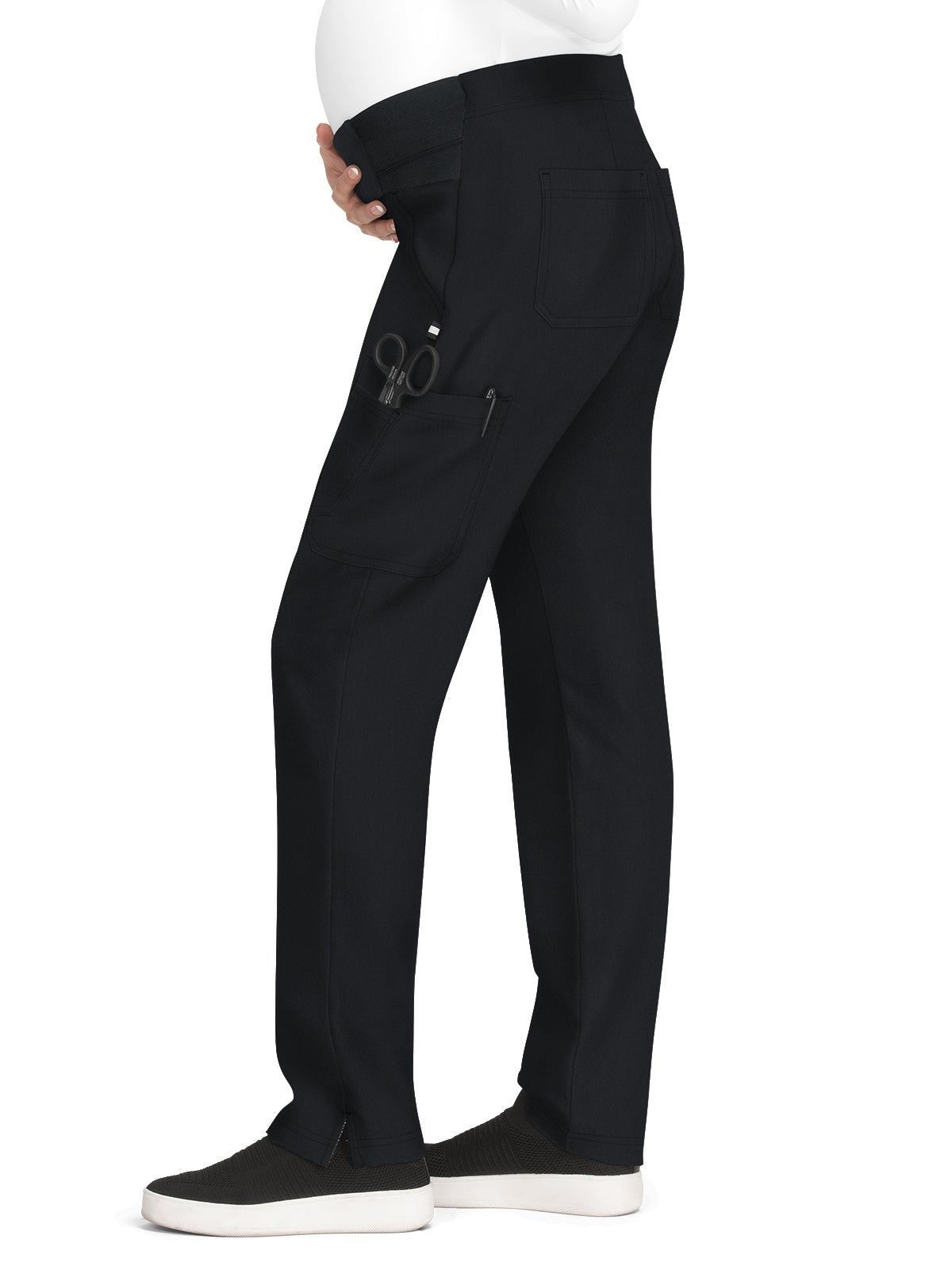 Women's 8-Pocket Maternity On the Move Scrub Pant - 755 - Black