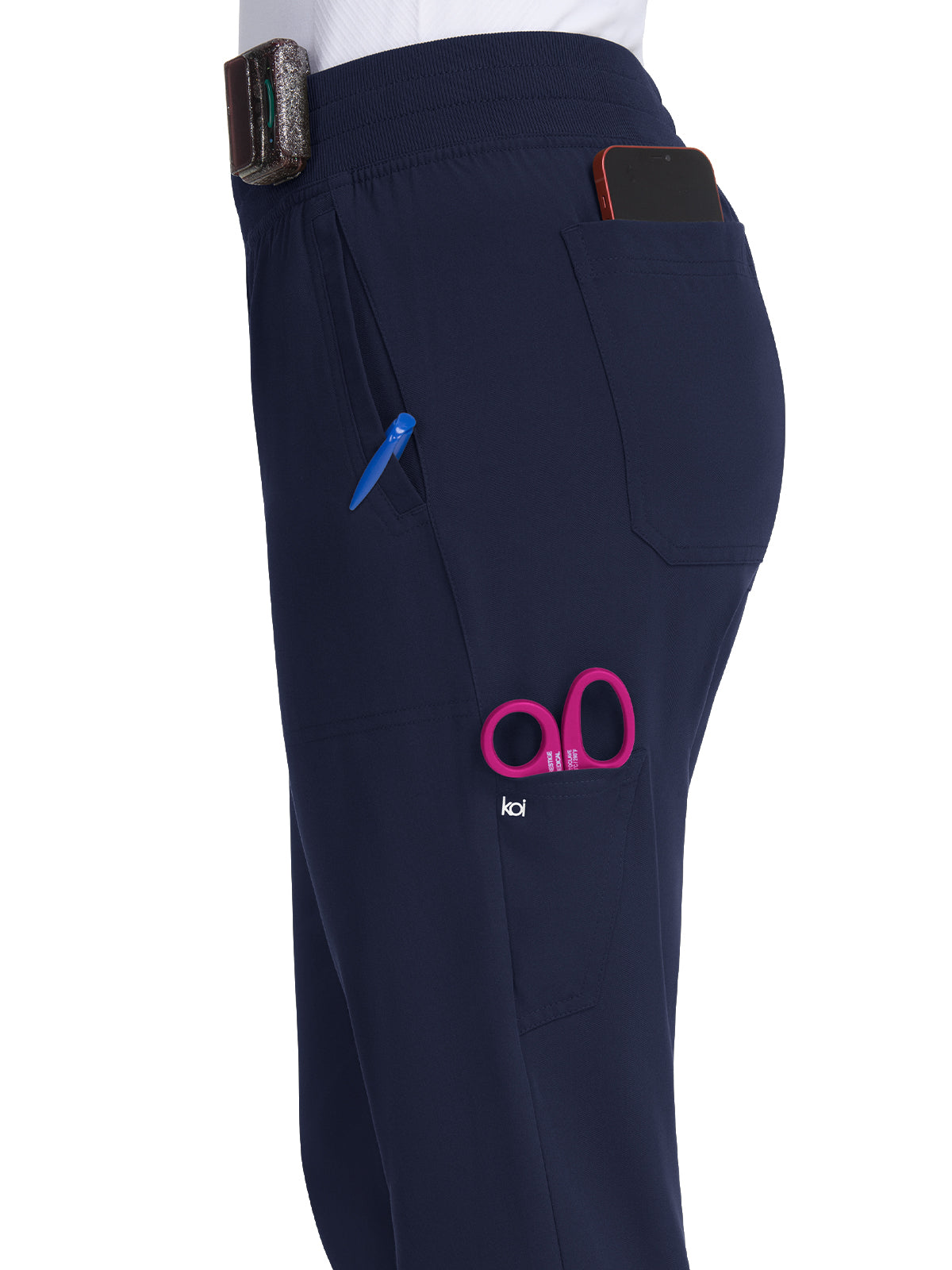 Women's 7-Pocket Jogger-Style Smart Daily Scrub Pant - 756 - Navy