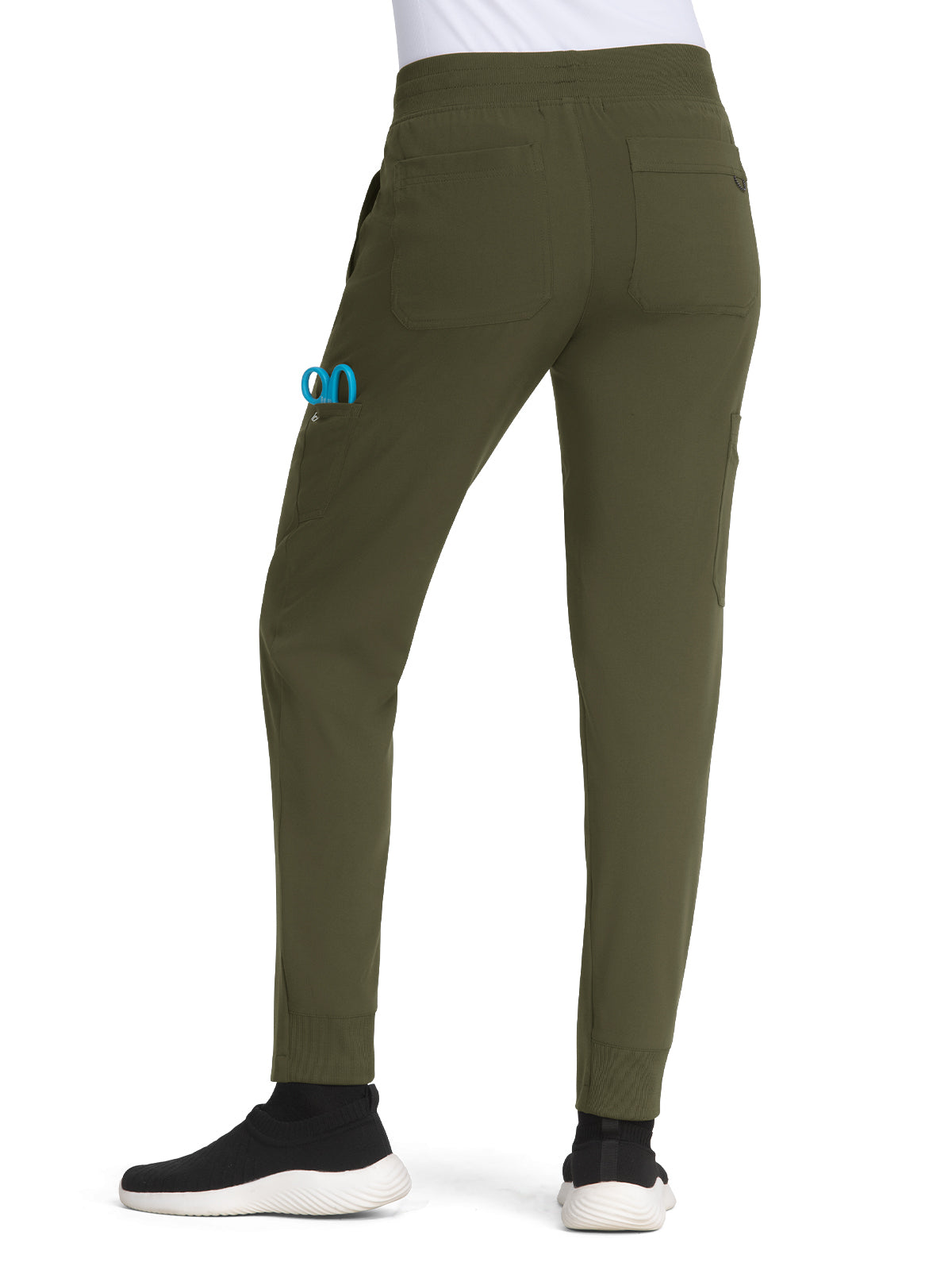 Women's 7-Pocket Jogger-Style Smart Daily Scrub Pant - 756 - Olive Green