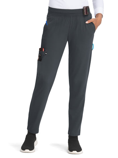 Women's 7-Pocket Jogger-Style Smart Daily Scrub Pant - 756 - Charcoal