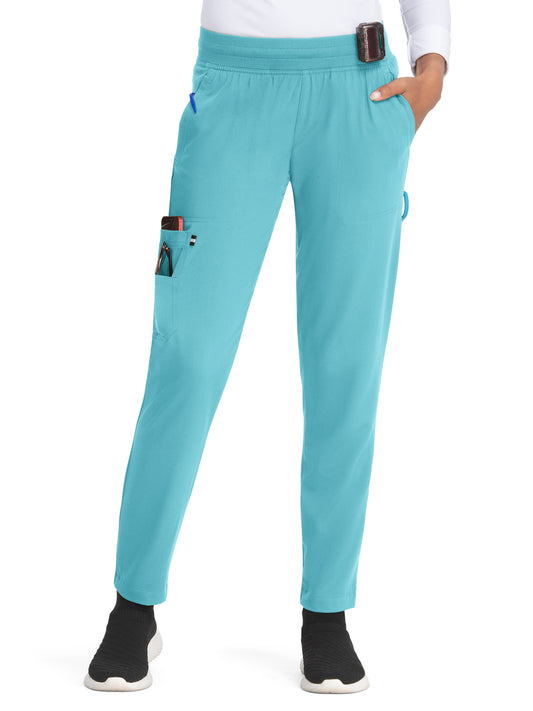 Women's 7-Pocket Jogger-Style Smart Daily Scrub Pant - 756 - Sea Glass