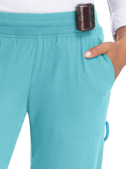 Women's 7-Pocket Jogger-Style Smart Daily Scrub Pant - 756 - Sea Glass