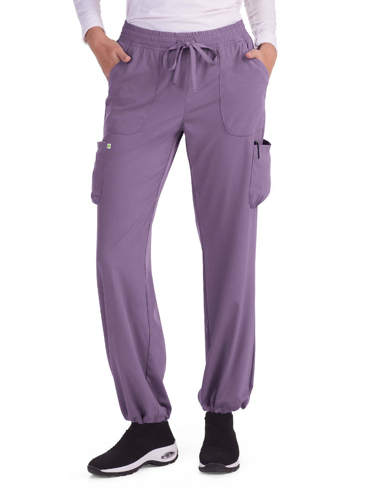 Women's Drawstring Elastic Adjustable Cinch Dunia Scrub Pant - 773 - Dusty Grape