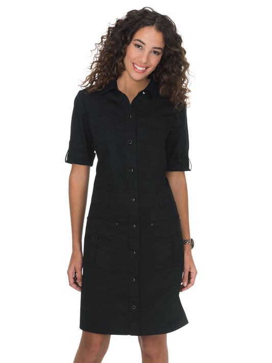 Women's 4-Pocket Button-Front Alexandra Dress - 905 - Black