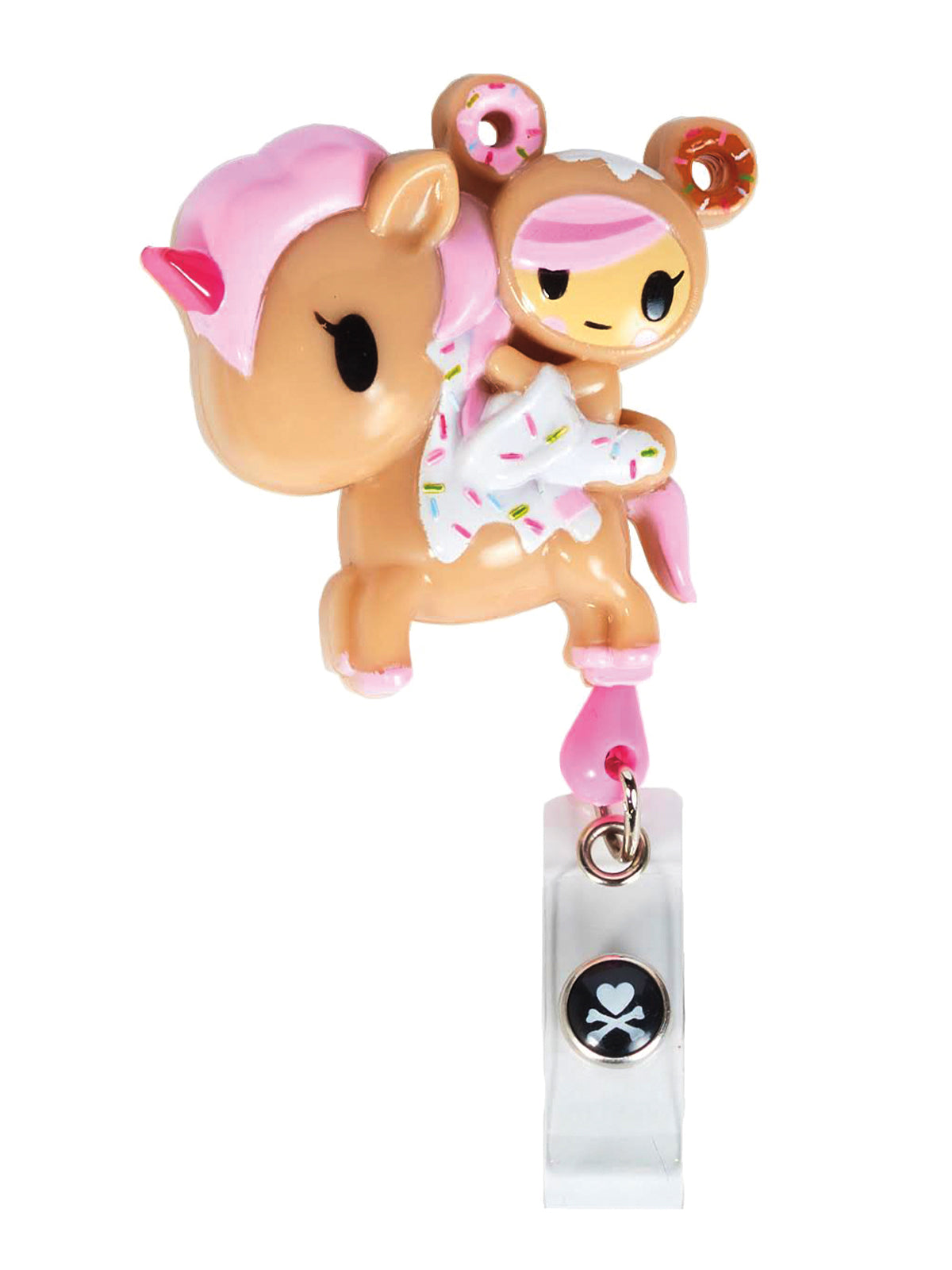 Retractable Cord with Snap Holder Badge Reel - A100 - Tokidoki Donutella & Unicorno