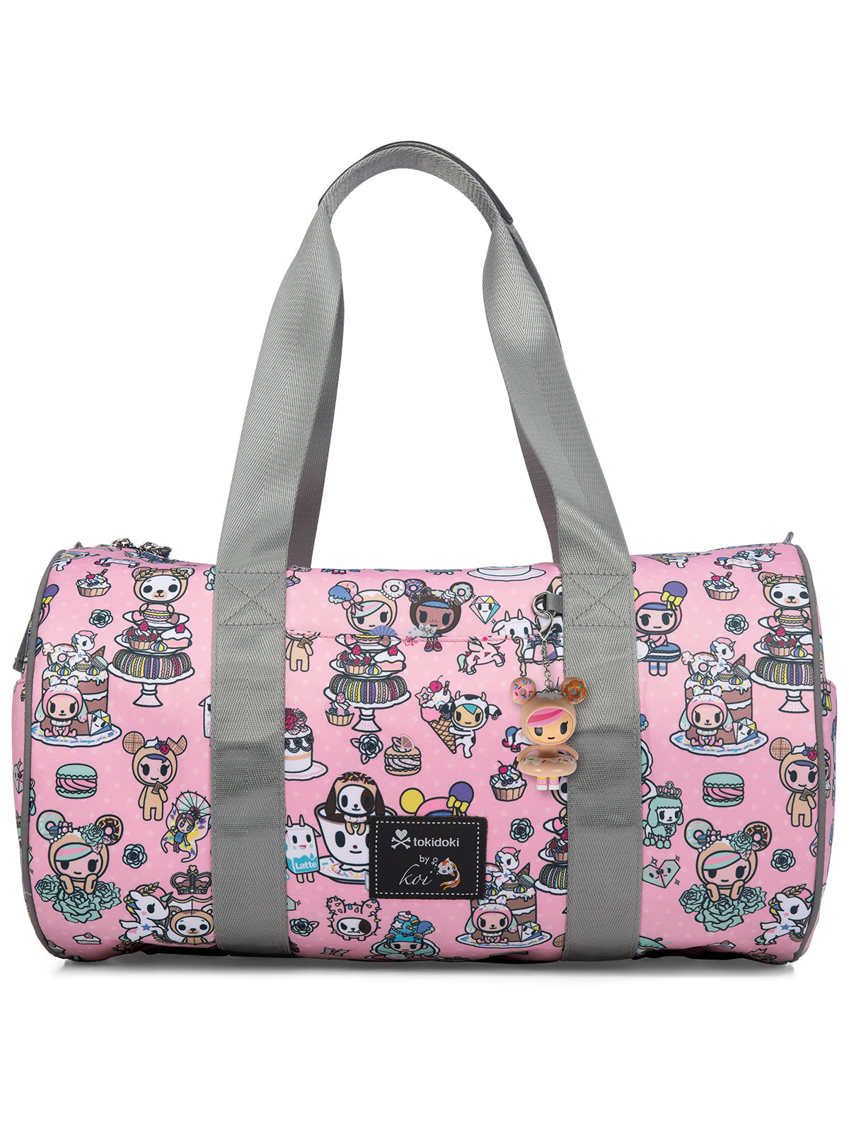 16" x 9" x 9" Print Barrel Bag - A138TKD - Kawaii Confections