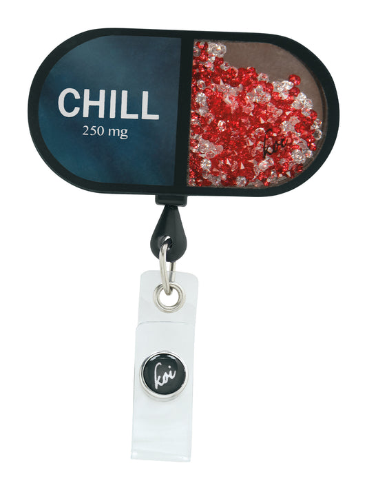 Shaker-Style ID Badge Reel - A156 - Chill Pill