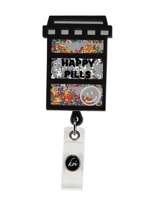 Shaker-Style ID Badge Reel - A156 - Happy Pills